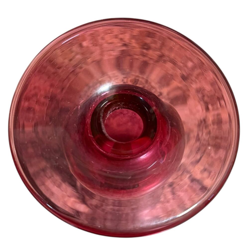 Vintage John Fitzpatrick Hand Blown Studio Art Glass Vase Pink Mauve Signed 1989 - Picture 5 of 7